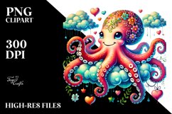 Adorned Octopus Watercolour Painting Product Image 2