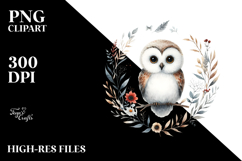 Simple Washed Owl, Transparent PNG Product Image 2