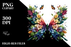 Abstract Vibrant Butterfly PNG Product Image 1