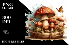 Wooden Stained Mushroom PNG Product Image 3