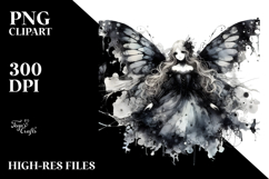 Washed Watercolor Gothic Fairy, High-Res PNG Product Image 2