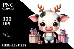 Watercolor Cow PNG Product Image 3