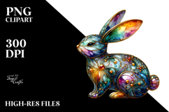 Colorful Bunny PNG Product Image 2