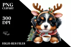 Watercolor Bernese Mountain Dog PNG Product Image 1