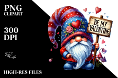 Valentines Gnome Be My Valentine PNG Product Image 2