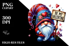 Valentines Gnome Be My Valentine PNG Product Image 2
