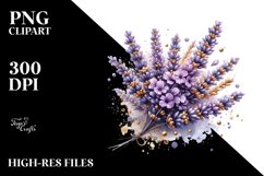 Shiny Lavender Shiny Material Golden | Sublimation | Clipart Product Image 3