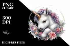 Cute Baby Unicorn PNG Product Image 1
