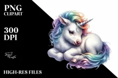 Cute Baby Unicorn PNG Product Image 3