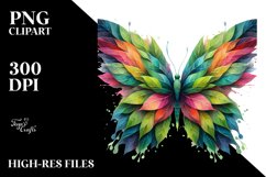 Abstract Vibrant Butterfly PNG Product Image 1