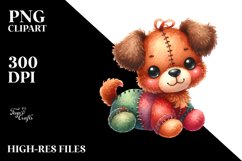 Colorful Plush Dog | Sublimation | Clipart Product Image 1