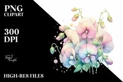 Glossy Wooden Sweet Pea PNG Product Image 1