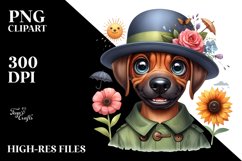 Sublimation Clipart of Baby Rhodesian Ridgeback in Raincoat Product Image 3