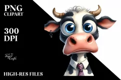 Goofy Cow Clipart | Sublimation | Clipart Product Image 3