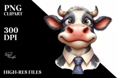 Goofy Cow Clipart | Sublimation | Clipart Product Image 3
