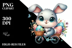 Easter Bunny Egg Flower, Clipart |T-shirt, Mug PNG Product Image 7