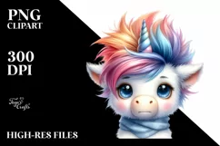 Cute Baby Unicorn | Sublimation | Clipart Product Image 1