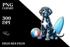 Great Dane Surf and Ball Clipart Product Image 2