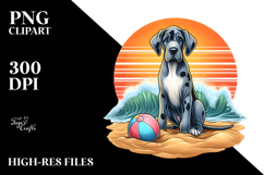 Great Dane Surf and Ball Clipart Product Image 2