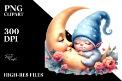 Sublimation Cute Baby Gnome on the Moon Product Image 2