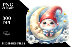 Sublimation Cute Baby Gnome on the Moon Product Image 2