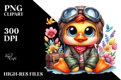 Colorful Baby Chicken in Soap Bubble PNG Product Image 2
