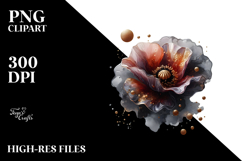 Abstract Poppy Splash PNG Product Image 2
