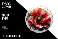 Glossy Poppy, Watercolor PNG Product Image 2