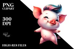 Funny Dancing Pig with Cool Haircut.png Product Image 2