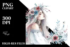 Washed Watercolor Boho Fairy, High-Res PNG Product Image 2