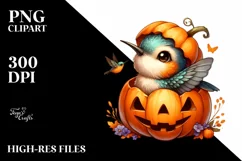 Cute Baby Hummingbird Halloween PNG Product Image 3