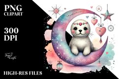 Adorned Boho Seal Watercolour Drawing Product Image 2