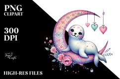 Adorned Boho Seal Watercolour Illustration Product Image 2