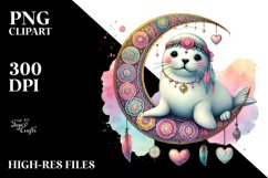 Adorned Boho Seal Watercolour Art Product Image 2