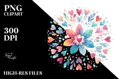 Colorful Boho Flower Digital Painting PNG Product Image 2