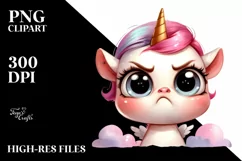 Expressive Baby Unicorn PNG Product Image 3