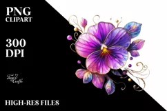 Watercolor Luxury Flower Love Splash Clipart Product Image 1