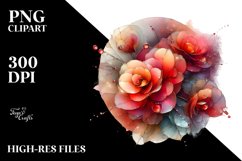 Abstract Shiny Begonia Material Round Watercolor Product Image 1