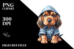 High Detail Bloodhound in Raincoat, PNG Product Image 3