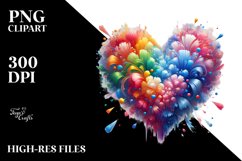 Paintbrush Style Heart, PNG Product Image 2