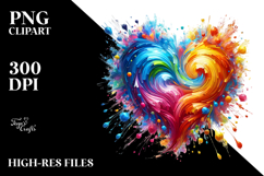 Paintbrush Heart PNG Product Image 2