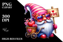 Detailed Gnome with Heart Sunglasses PNG Product Image 2