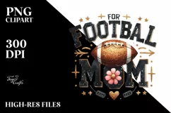 Football MOM Glitter Text | Sublimation | Clipart Product Image 3