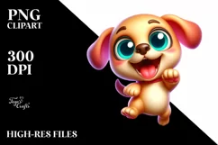 Crazy Funny Baby Labrador Retriever | Cartoon Clipart Product Image 1