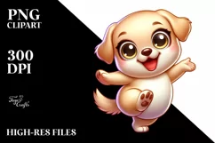 Crazy Funny Baby Labrador Retriever | Cartoon Clipart Product Image 1