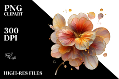 Abstract Glossy Nasturtium PNG Product Image 2