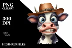 Goofy Cow Clipart | Sublimation | Clipart Product Image 3