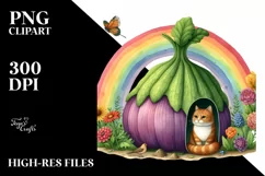 Cat House Rainbow Colorfull Butterfly | Sublimation | Product Image 1