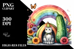 Cat House Rainbow Colorfull Butterfly | Sublimation | Product Image 3
