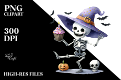 Funny Halloween Skeleton Clipart Product Image 2
